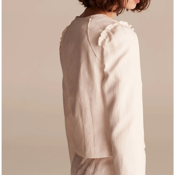 NWT Rebecca Taylor lightweight pale pink blazer - Picture 2 of 5